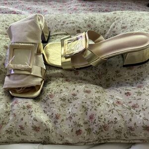 Elegant Gold Women's Heels